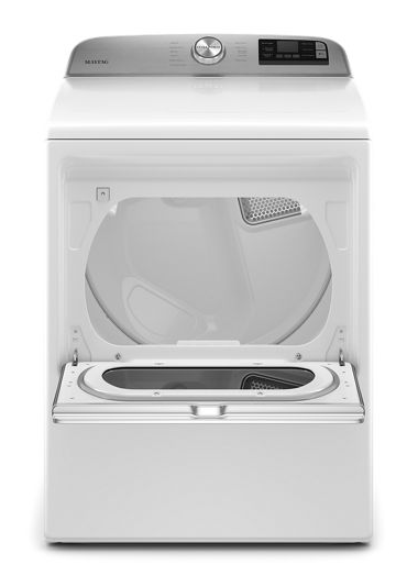 Maytag 7.4 cu. ft. 240-Volt Smart Capable White Electric Vented Dryer with Hamper Door and Steam, ENERGY STAR 1