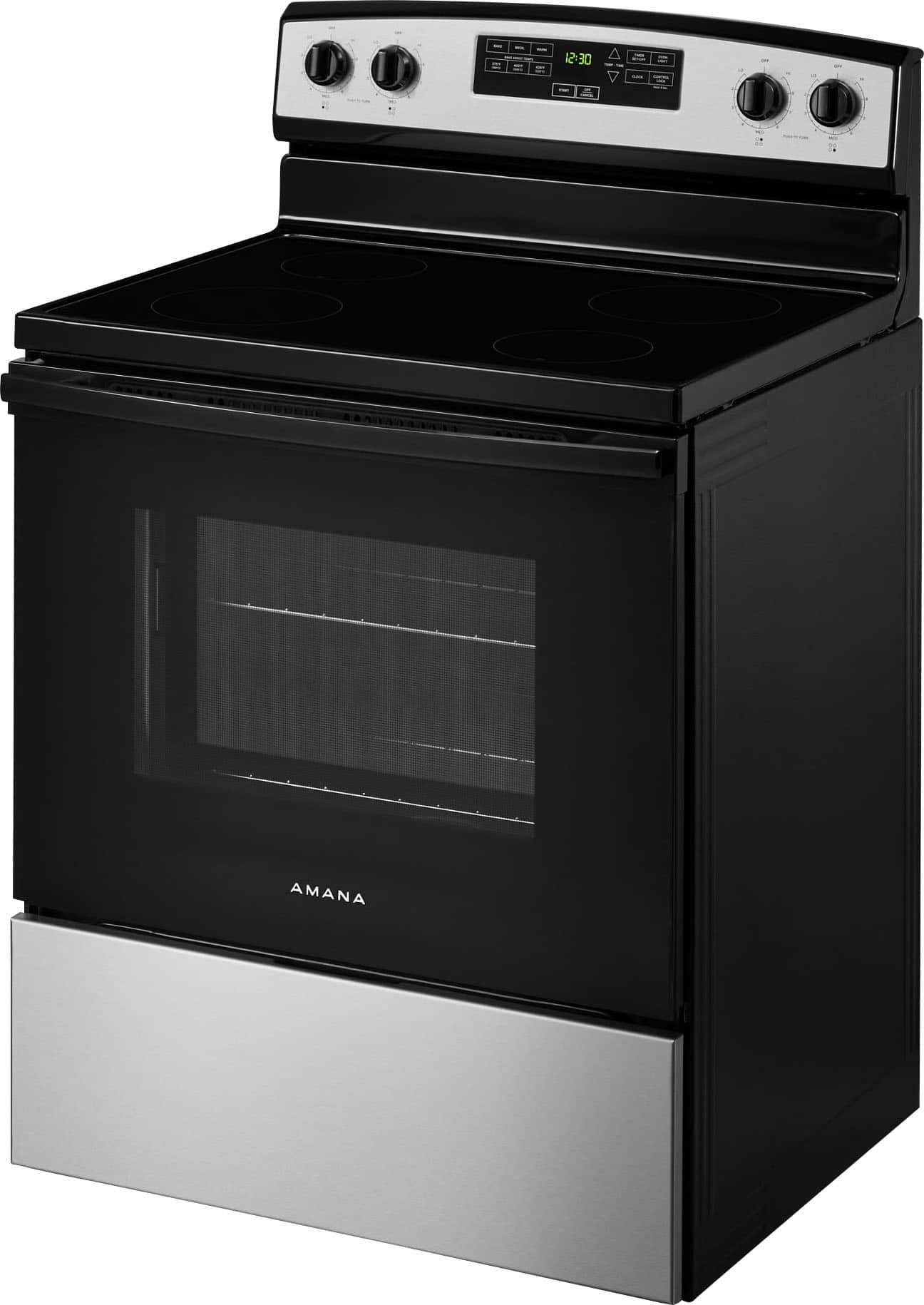 Amana Amana 30 in. Wide 4-Element 4.8 cu. ft. Freestanding Electric Range with Extra-Large Oven Window 3