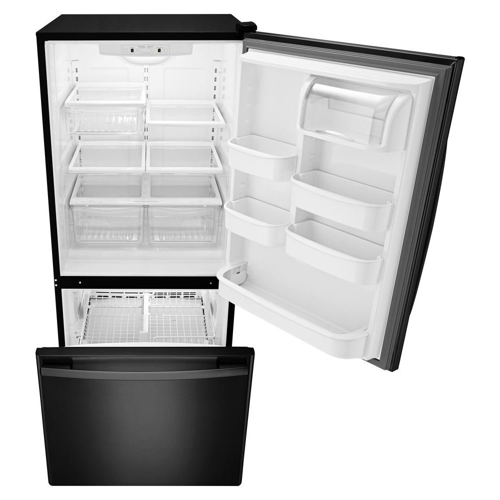 AMANA Amana 29 in. Wide 18.6 cu. ft. Bottom-Freezer Refrigerator (Black) 1