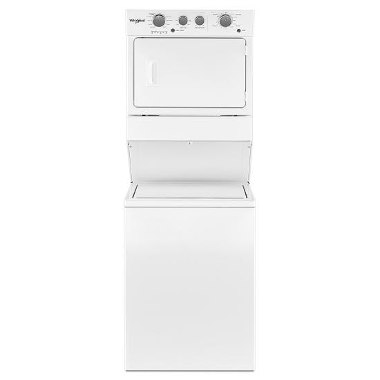 WHIRLPOOL Whirlpool Stacked Washer/Dryer Electric Laundry Center WET4027HW