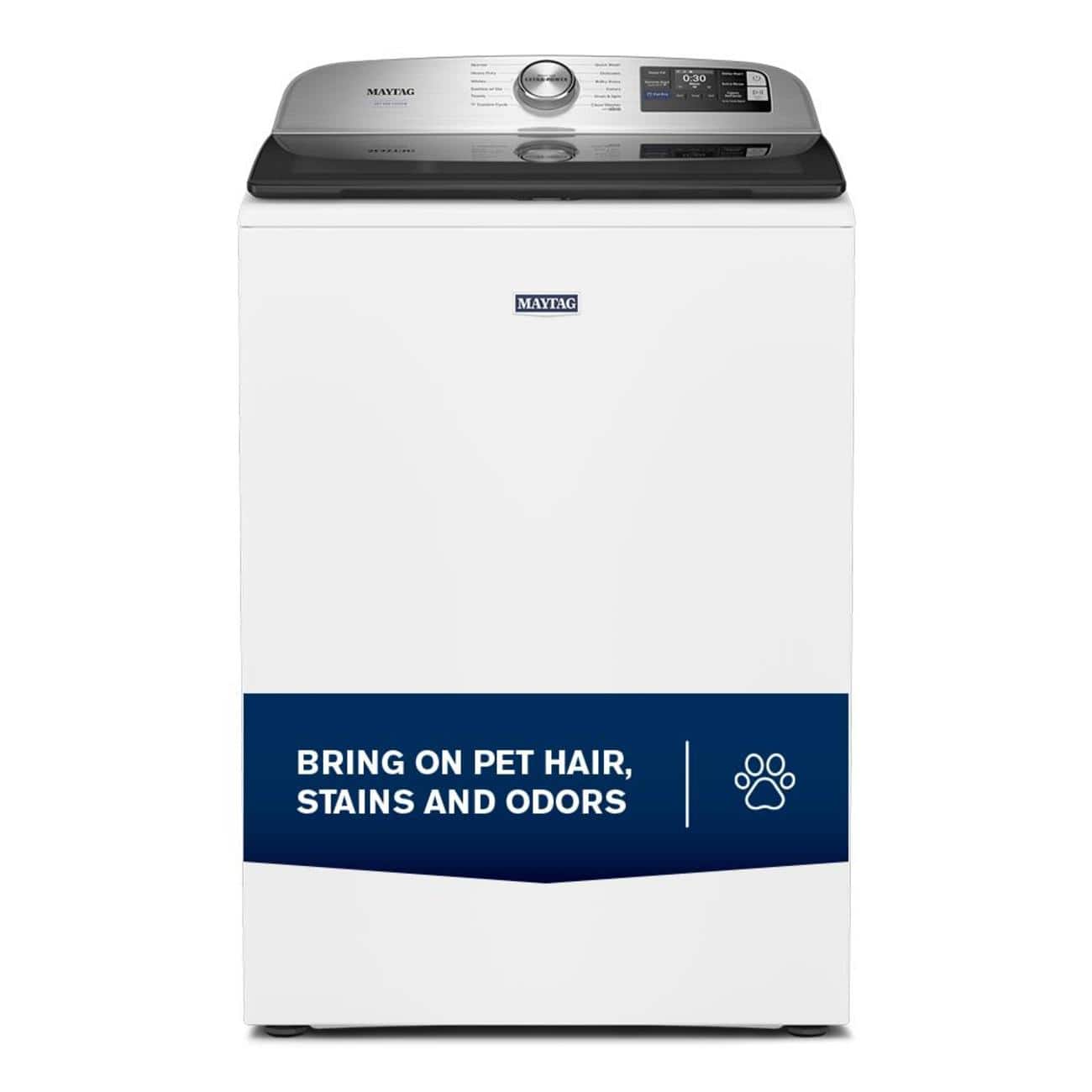 Maytag Maytag Pet Pro 5.3 cu. ft. Smart Top Load Impeller Washer with Extra Power and Sanitize with Oxi Cycle (MTW7200RW) 1