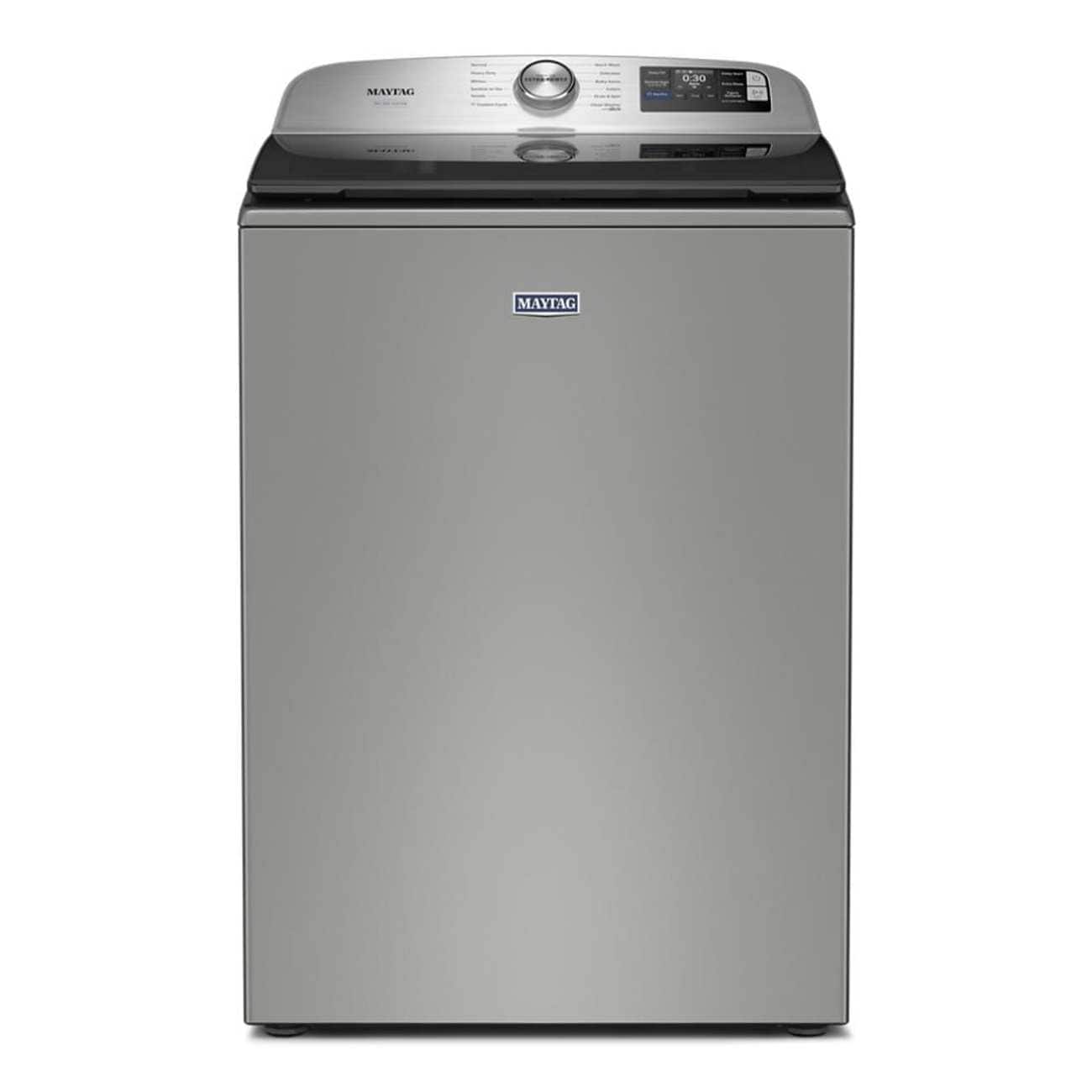 MAYTAG Maytag 5.3 cu. ft. Pet Pro Top Load Impeller Washer with Extra Power and Sanitize Cycle with Oxi (Smart) - Classic Silver 0