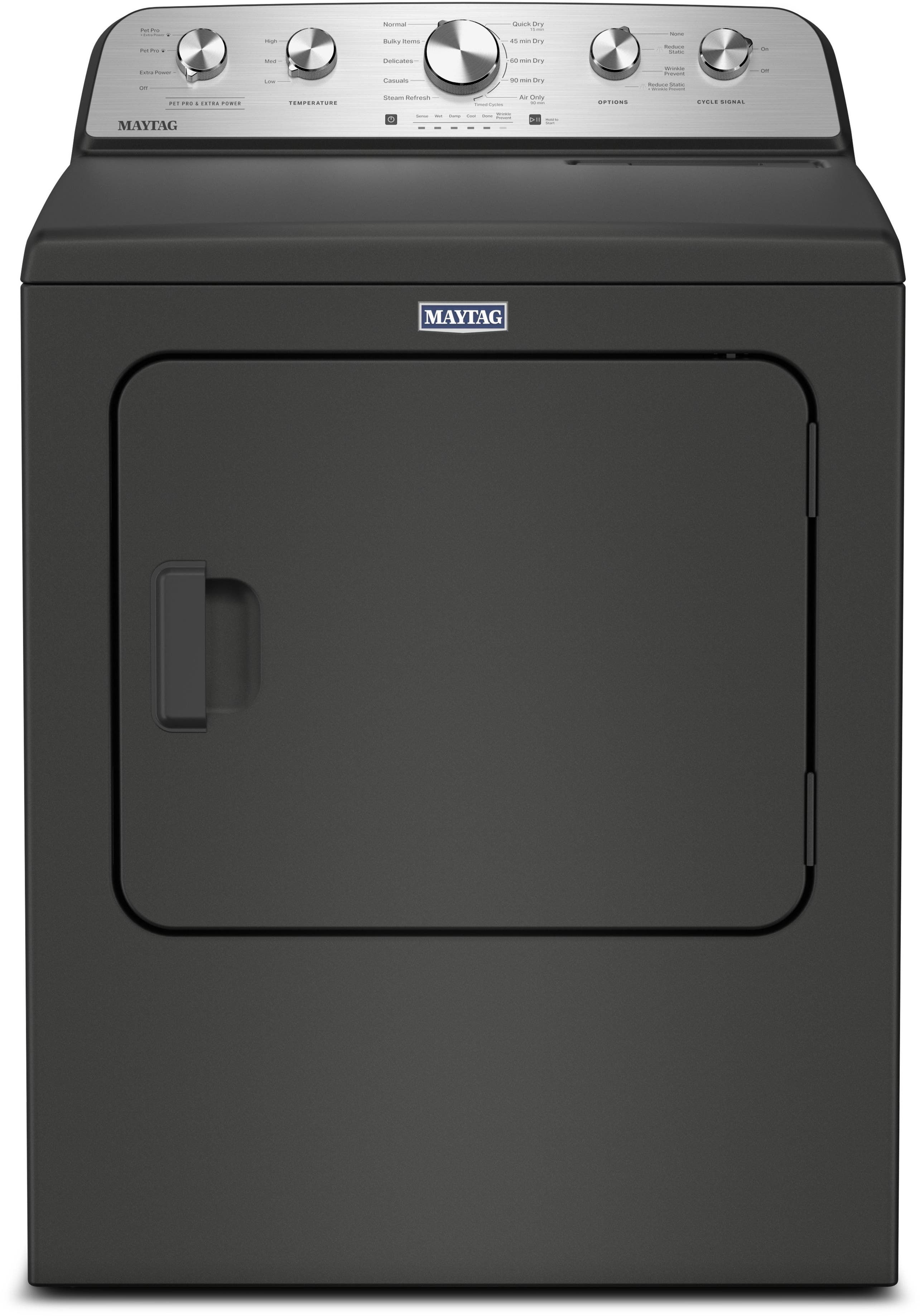 Maytag Maytag 7.0 cu. ft. Load Gas Dryer with Extra Power and Pet Pro Option (Steam-Enhanced), Volcano Black 0