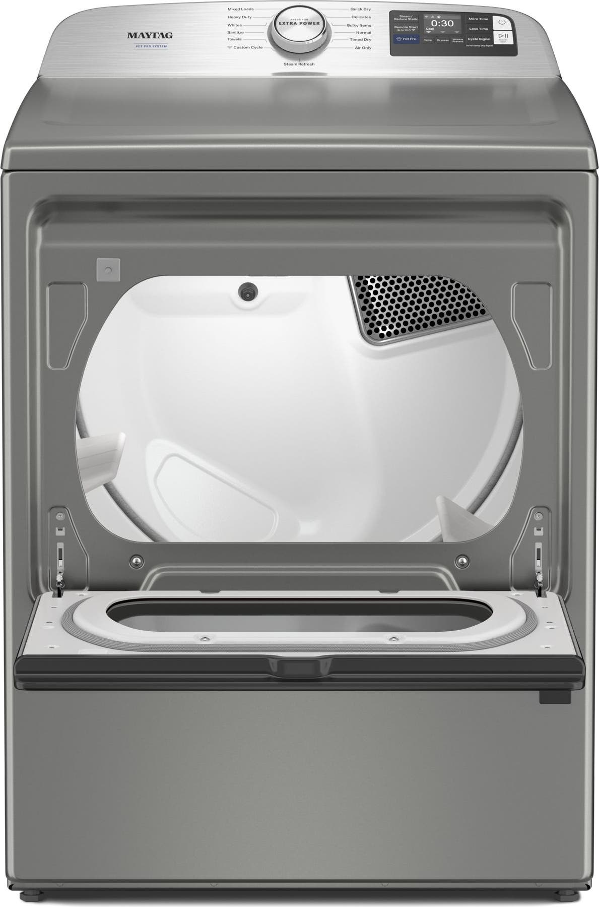 MAYTAG Maytag 7.4 cu. ft. Smart Top Load Dryer with Pet Pro Option (Classic Silver) 2