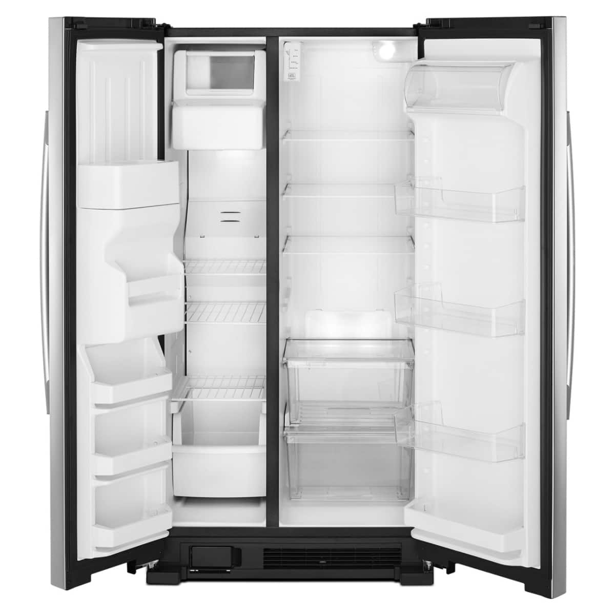 Amana Amana 36 in. Wide 24.5 cu. ft. Side-by-Side Refrigerator with Water and Ice Dispenser (Black-on-Stainless) 2