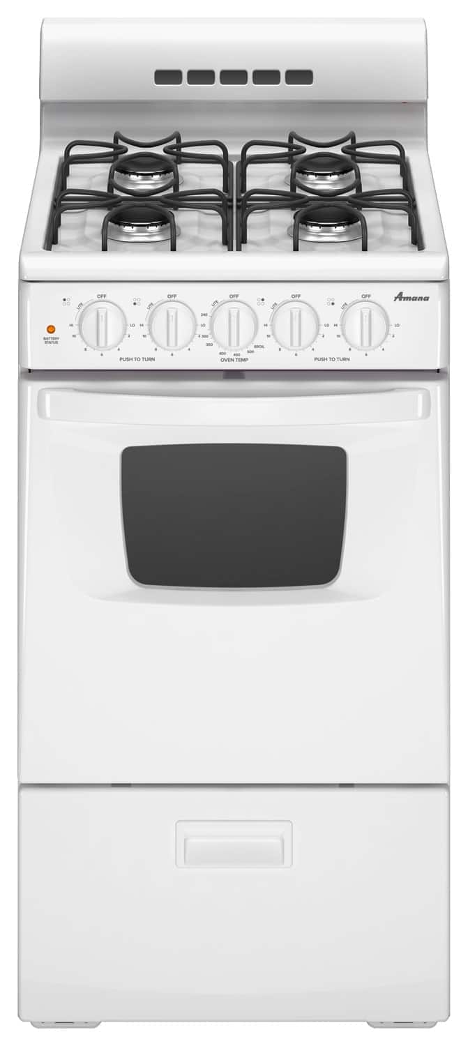 AMANA Amana 20 in. Wide 4-Burner 2.6 cu. ft. Freestanding Gas Range 0