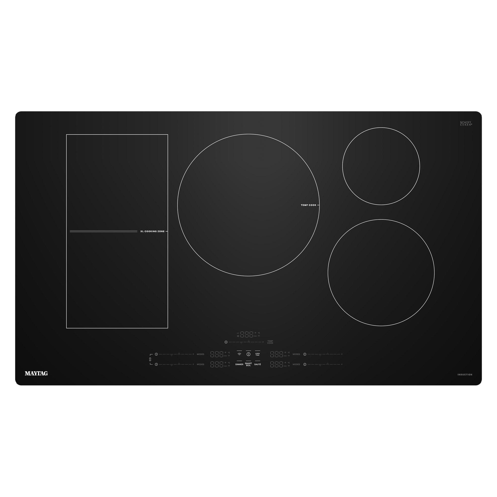 Maytag Maytag 36 in. Wide 5-Element Induction Cooktop with Power Boost (Black)
