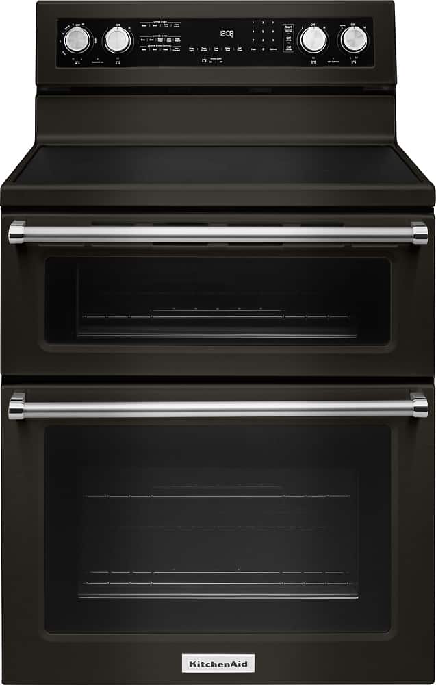 KitchenAid KitchenAid 30 in. Wide 4-Element 6.7 cu. ft. Self-Cleaning Freestanding Double-Oven Electric Convection Range 2