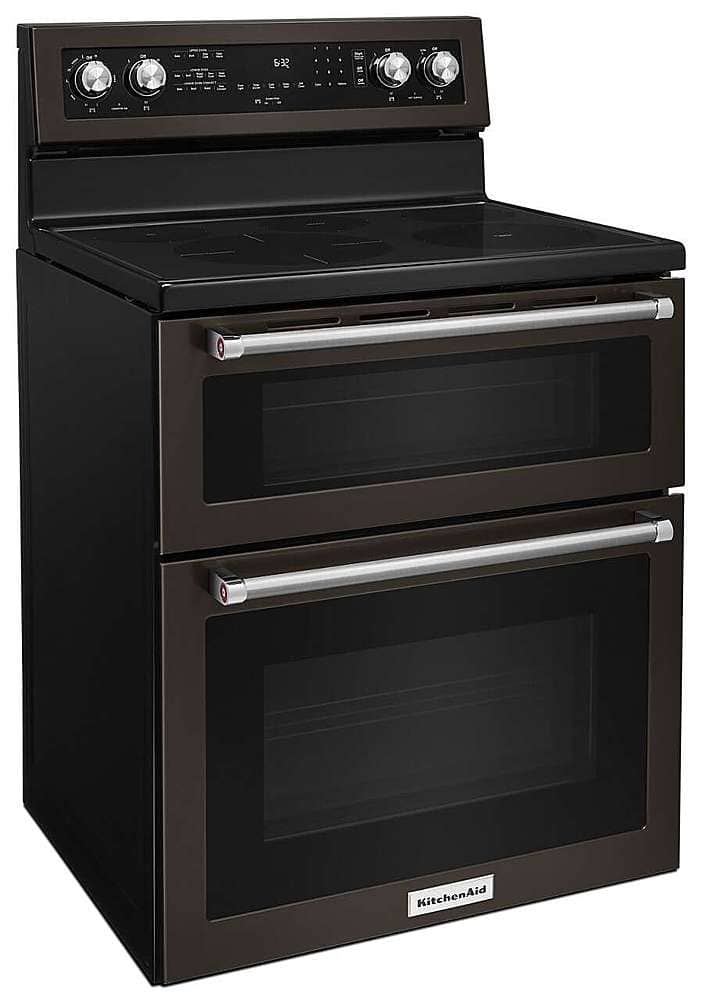 KitchenAid KitchenAid 30 in. Wide 4-Element 6.7 cu. ft. Self-Cleaning Freestanding Double-Oven Electric Convection Range 3