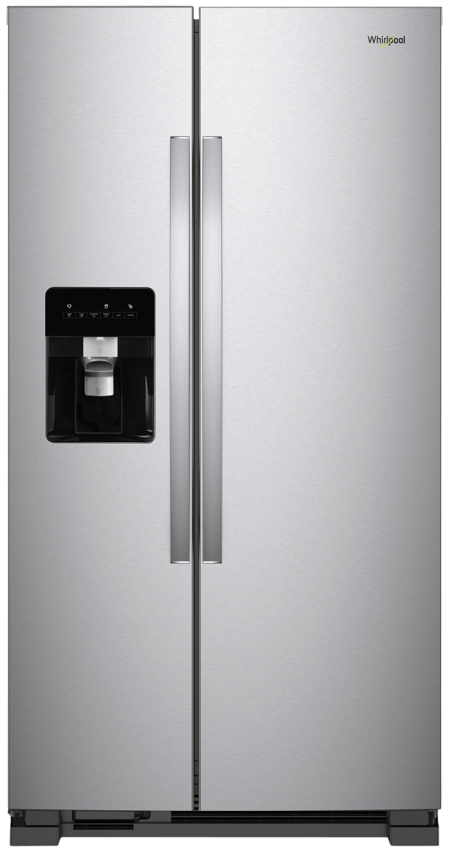 Whirlpool Whirlpool 33-inch Wide Side-by-Side Refrigerator with Humidity-Controlled Crispers, Electronic Temperature Controls, and Adaptive Defrost - 21 cu. ft. - Monochromatic Stainless Steel