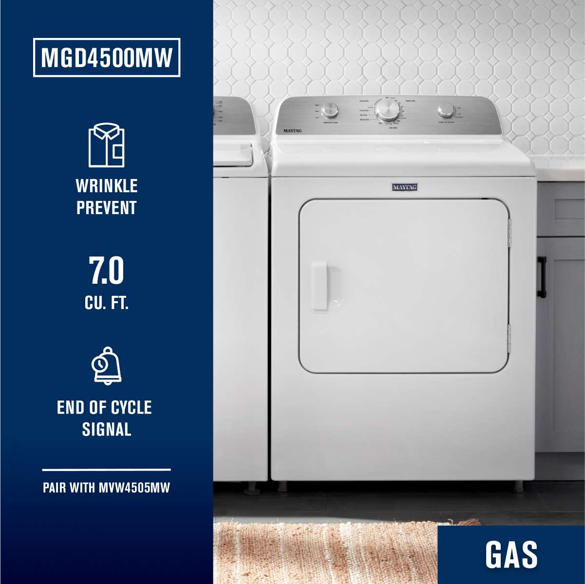Maytag Maytag 7.0 Cu. Ft. Gas Dryer with Wrinkle Prevent 1