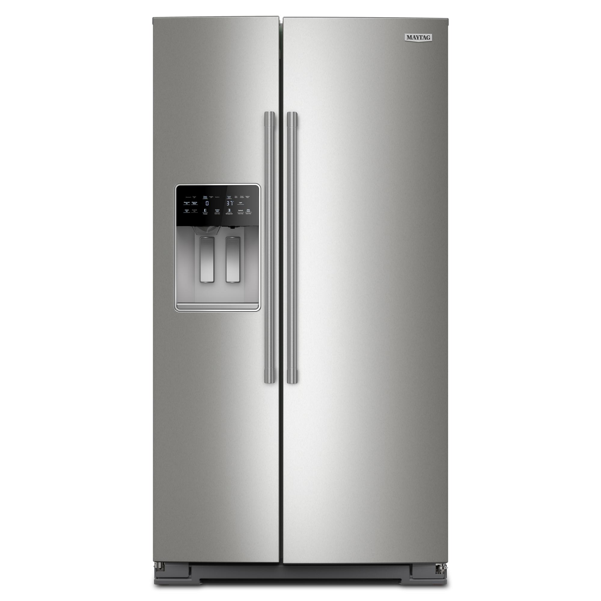 Maytag Maytag 36 in. Wide 21 cu. ft. Counter-Depth Side-by-Side Refrigerator with Arctic Blue Interior - Fingerprint-Resistant Stainless Finish (PowerCold) 1