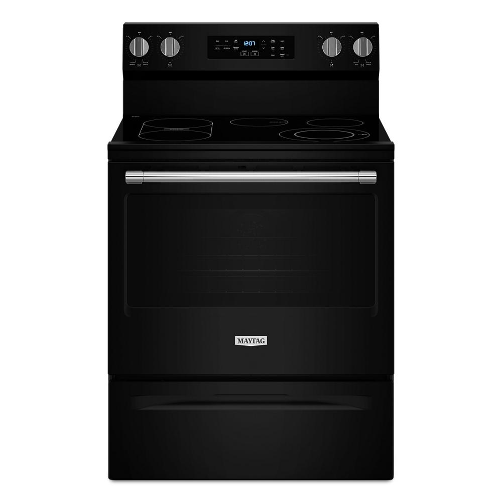 Maytag Maytag 30" Black Freestanding Electric Range (MFES6030RB) with No Preheat Air Fry, Air Baking & Griddle Zone 0
