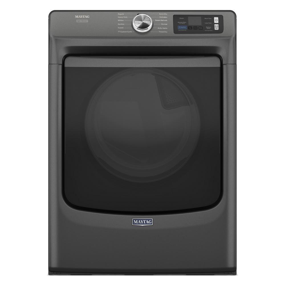 Maytag Maytag 7.4 cu. ft. Smart Pet Pro Front Load Gas Dryer with Steam (Volcano Black) 1