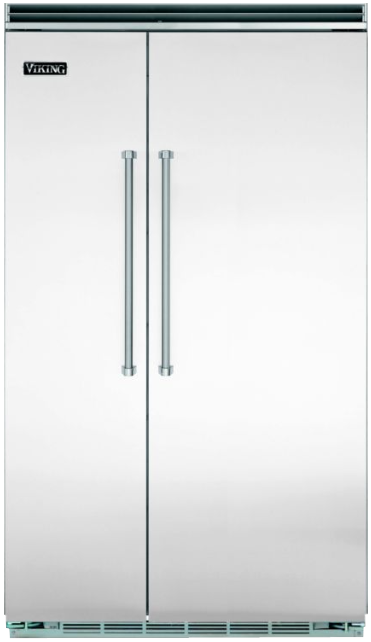 Viking Viking 5 Series 48 Inch Counter Depth Built-In Side by Side Refrigerator with 29.05 Cu. Ft. Total Capacity, ProChill™ Temperature Management, Spillproof Plus™ Shelves, LED Lighting, Ice Maker, Sabbath Mode and ENERGY STAR® Certified: Stainless Steel