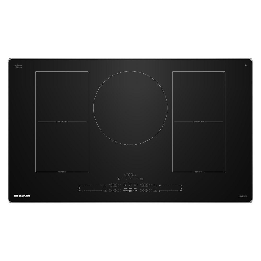 KitchenAid 36 in. Temp Cook™ Induction Cooktop with 5 Cooking Zones (Stainless Steel Trim) 0