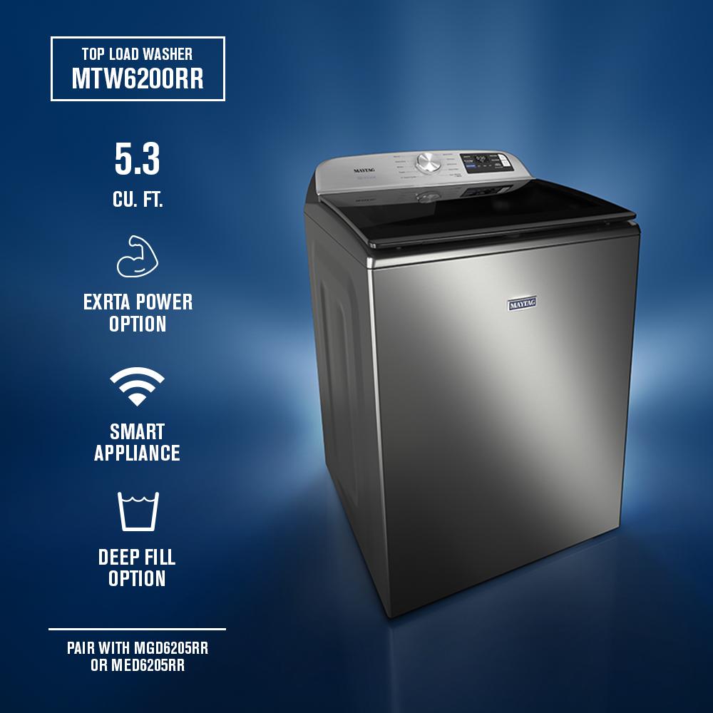 Maytag Maytag 5.3 cu. ft. Top Load Impeller Washer with Extra Power Option and Smart Appliance 1