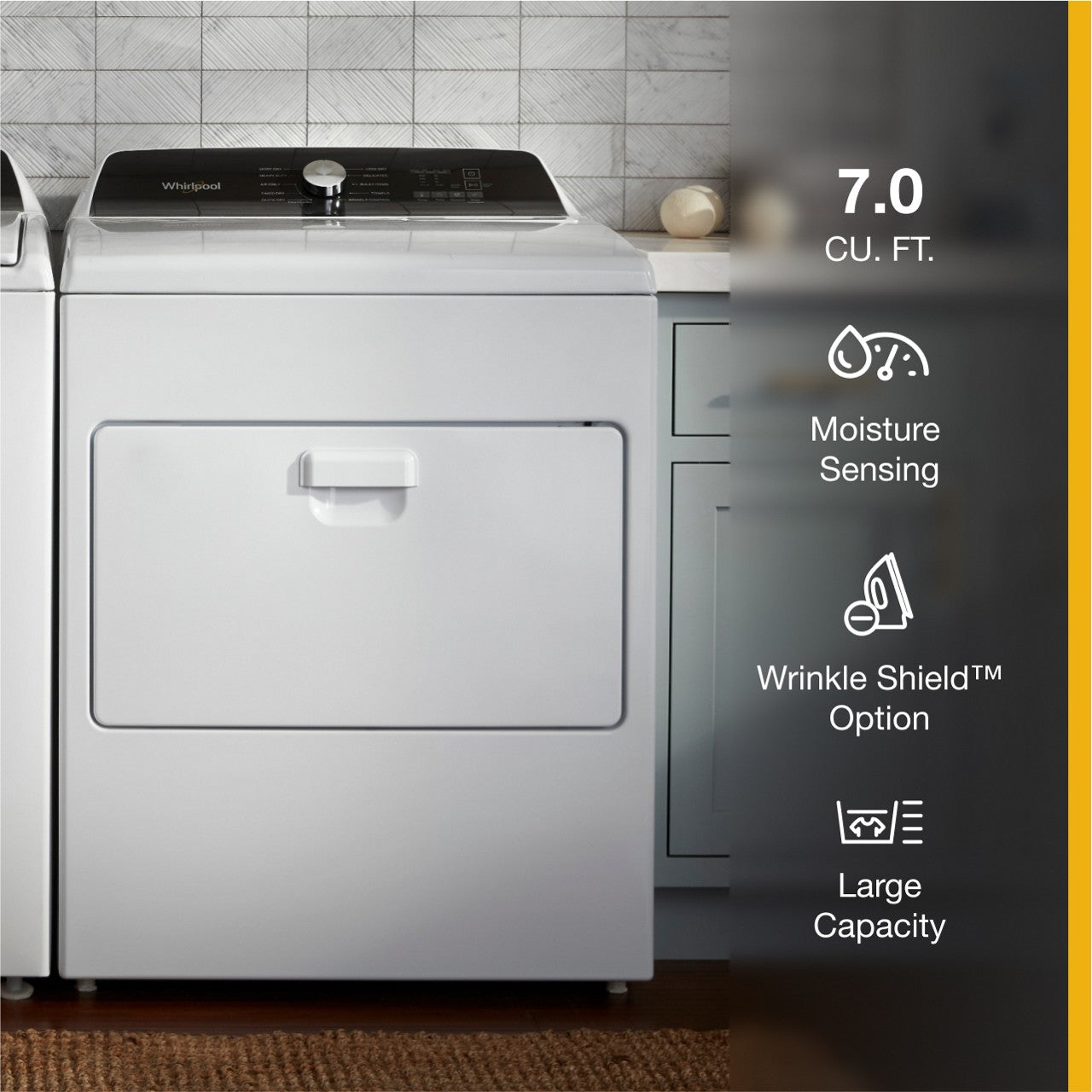Whirlpool Whirlpool WED5010LW 7.0 Cu. Ft. Electric Dryer - White