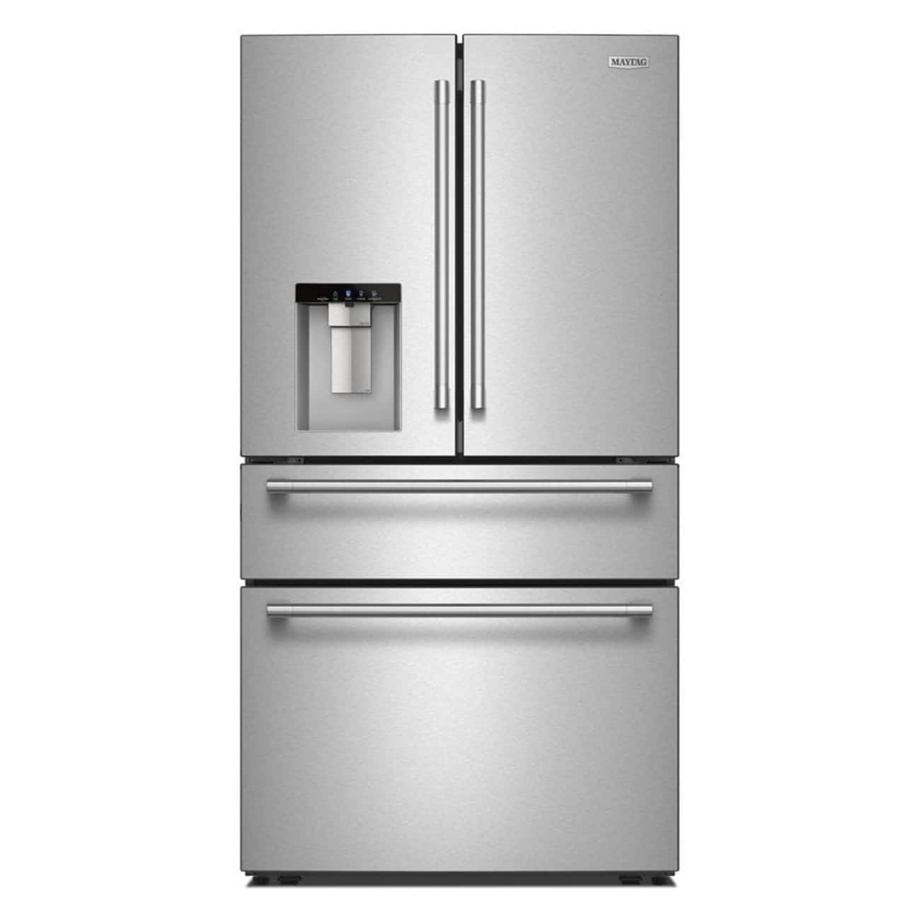 Maytag Maytag 30 Cu. Ft. XL Capacity French Door Bottom Mount Refrigerator with In-Door-Ice® Dispensing System - Fingerprint-Resistant Stainless Finish