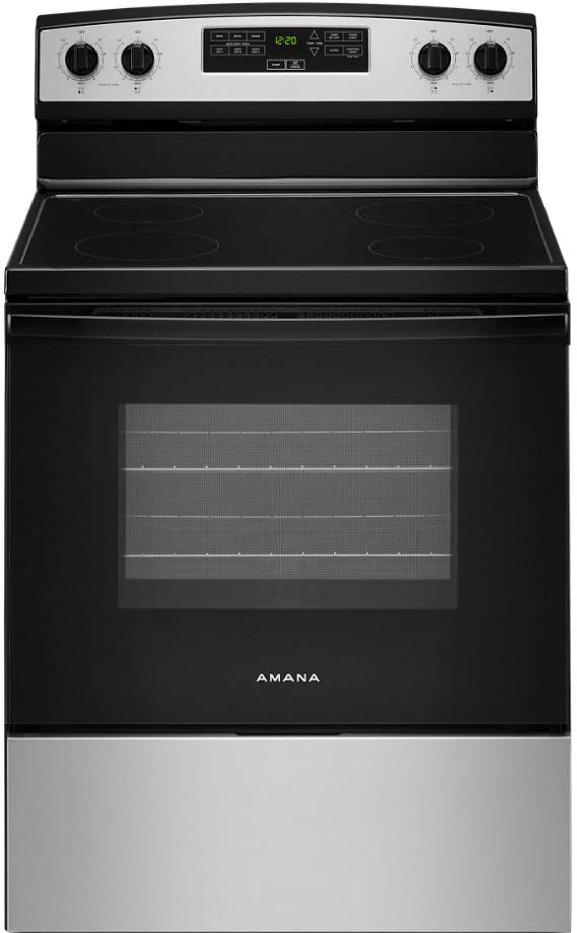 Amana Amana 30 in. Wide 4-Element 4.8 cu. ft. Freestanding Electric Range with Extra-Large Oven Window 1