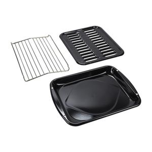 Whirlpool Premium Range Porcelain Broiler Pan and Roasting Rack - Grey (Includes Pan and Grid)