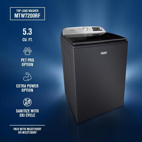 Maytag Maytag 5.3 cu. ft. Pet Pro Top Load Impeller Washer with Extra Power and Sanitize Cycle with Oxi (Smart) 2
