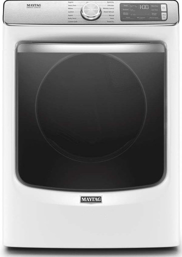 MAYTAG Maytag 27 in. 7.3 cu. ft. Front Load Gas Dryer with Steam-Enhanced Dryer, Extra Power, and Advanced Moisture Sensing Plus