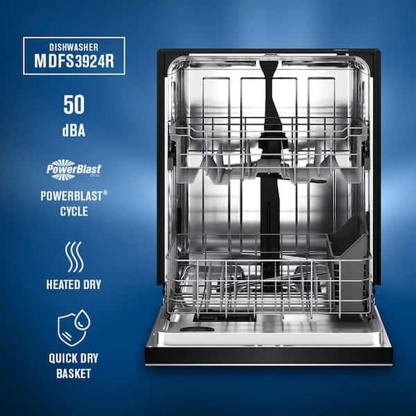 Maytag Maytag 24" Front Control Built-In Stainless Steel Tub Dishwasher with PowerBlast® Cycle and 50 dBA 1